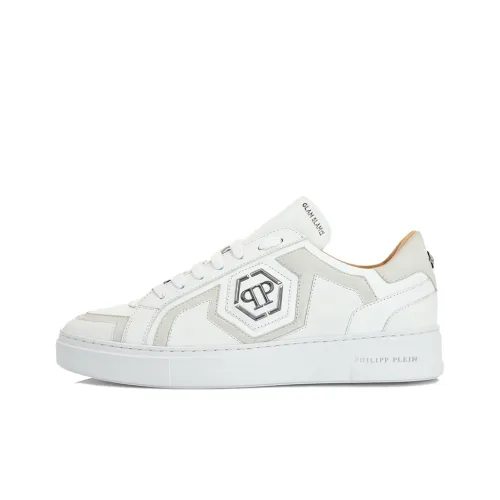 PHILIPP PLEIN Hexagon Low Топ Стильные Скейтбординги Мужской Белый