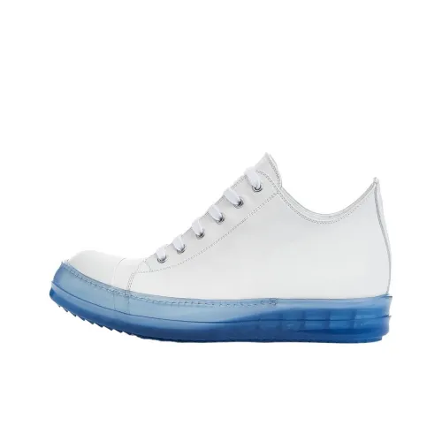RICK OWENS совместный бренд RO Low Топ Стильные Скейтбординги Женские Белые Синие