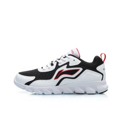 LINING Износостойкие Дышащие Низкие Беговые кроссовки Женские Белые Черные Красные