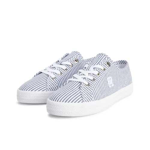 Tommy Hilfiger Низкие Кроссовки для Скейтбординга Женские Синие Белые Полоски