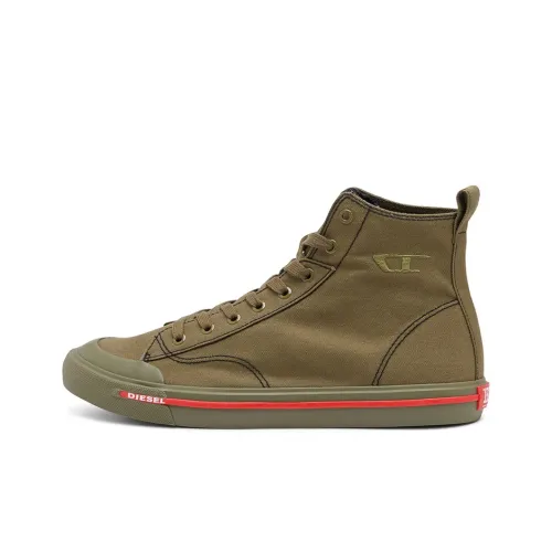 DIESEL High Top Canvas Shoes Армейский зеленый Мужской