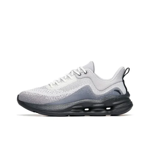 ANTA Амортизирующий Нескользящий Износостойкий Дышащий и Легкий Низкий Топ Беговые кроссовки Мужские Серые