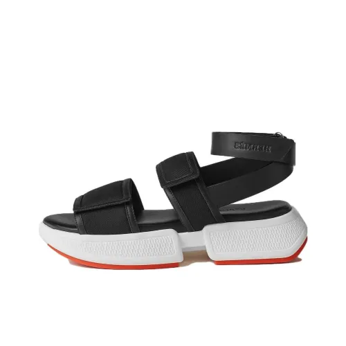 HERMES Geek One Ремешок Сандалии Женские Черные