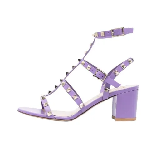 Valentino Rockstud One Ремешок Сандалии 6 см Женские Фиолетовые