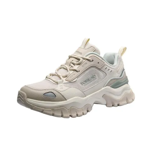 TOREAD Нижняя юбка Устойчивая к истиранию Низкий топ Беговые кроссовки Женские Экрю