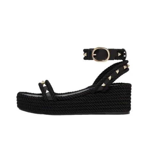 Valentino Rockstud One Ремешок Сандалии 4,5 см Женские Черные