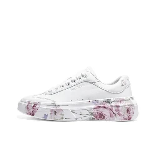 Skechers Амортизация Износостойкие Низкие Кроссовки для скейтбординга Женские Белые