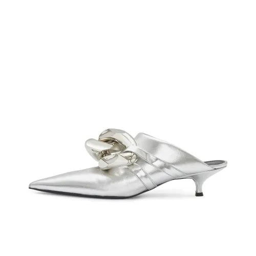 JW Anderson Домашние тапочки Женские Серебряные