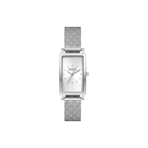 SKAGEN Hagen Collection Наручные часы Кварцевый механизм Ремешок из нержавеющей стали 43 мм Матирированный цветной циферблат Унисекс