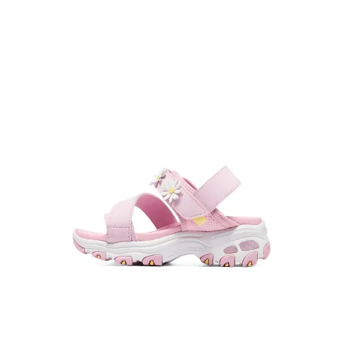 Skechers Slip Resistant Shock Absorbers с антискользящими свойствами устойчивыми к истиранию детские сандалии розовые для детей