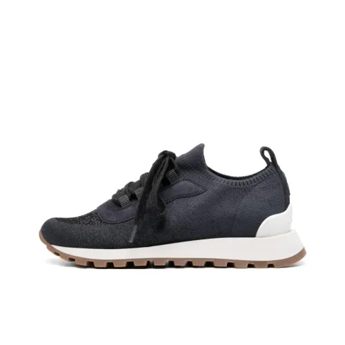 BRUNELLO CUCINELLI Амортизация Низкий Топ Повседневная Обувь Женская Морской Синий