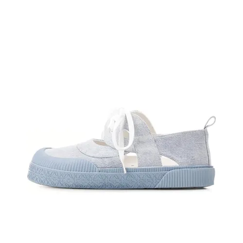 LOEWE Terra Vulca Low Топ Стильные Скейтбординги Женские Синий Серый