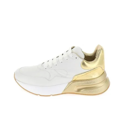 Alexander McQueen OVERSIZED Runner Low Топ Спортивная повседневная обувь Мужская Белое золото