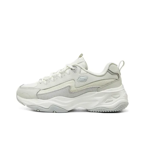 Skechers D'LITES 1,0 D'LITES Молочно-чайный Медвежонок Низкий Топ Толстая Подошва Женские Кунжут Соевое Молоко