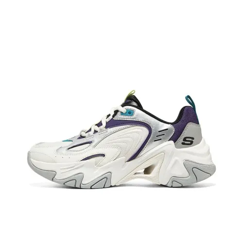 Skechers D'LITES 4,0 Дышащие Низкие Беговые Кроссовки Женские Белые