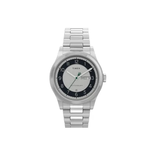 TIMEX WATERBURY Collection Кварцевые наручные часы механизм ремешок из нержавеющей стали 39 мм серебристый циферблат унисекс