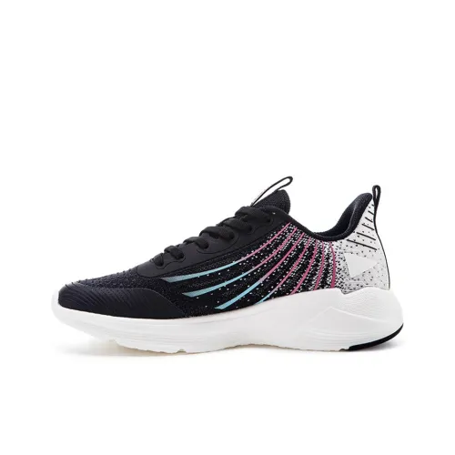 Erke Low Top Беговые кроссовки Женские Черный Фиолетовый