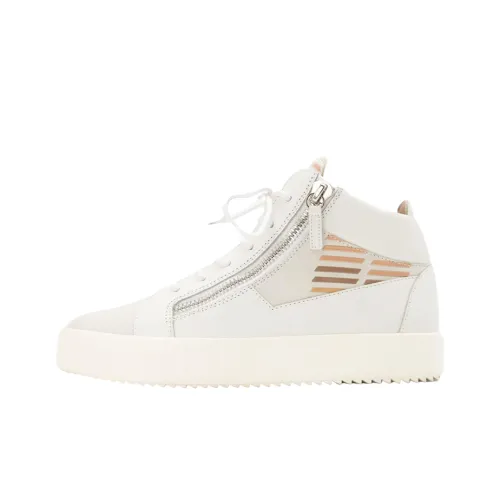 Giuseppe Zanotti GZ MID Топ Скейтборд Кроссовки Мужские Белые