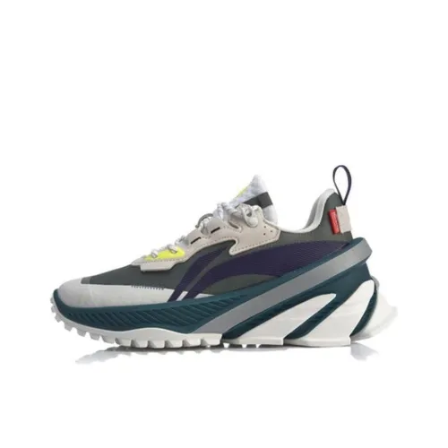 LINING Нелинейный Легкий Низкий Топ Беговые кроссовки Мужские Коричневый Фиолетовый Зеленый