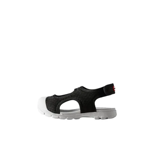 HUNTER Anti KICK Амортизирующие противоскользящие детские сандалии черно-белые для малышей и детей дошкольного возраста