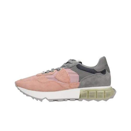 PHILIPPE MODEL Устойчивый к истиранию Низкий Топ Спортивная Повседневная Обувь Женская Розовая Серый