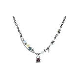 Чёрный маленький призрак монстр ожерелье