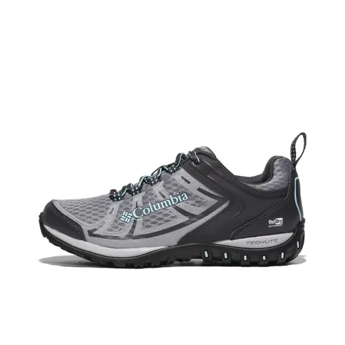 Columbia Outdry Shock Absorbers Slip-Resistant Abrasion-Resistant Low Top Hiking Shoes Women's Gray Black Колумбия Outdry Shock Absorbers Противоскользящие Устойчивые к истиранию Низкий Топ Походная обувь Женская Серый Черный