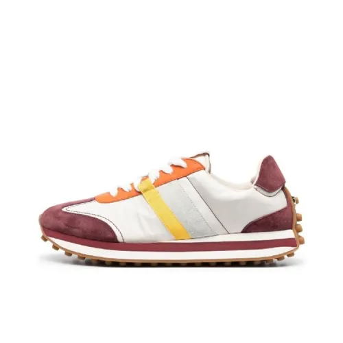 FERRAGAMO Низкий топ Повседневная обувь Мужская Белый Красный Серебряный