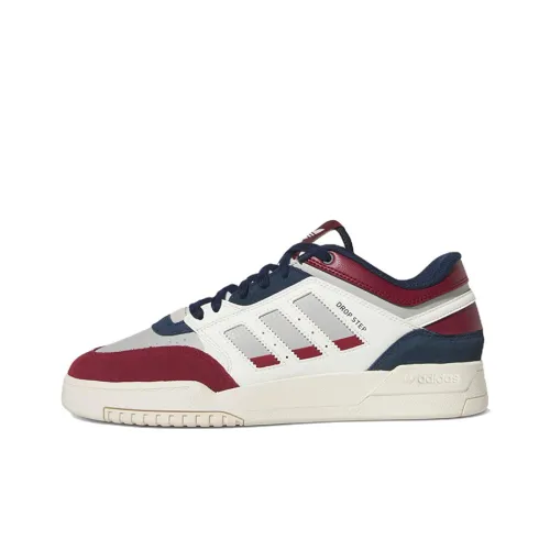 Adidas Originals Drop Step Low Slip-Resistant Abrasion-Resistant Low Top Skateboard Shoes Unisex White Red Adidas Originals Drop Step Low Slip-Resistant Abrasion-Resistant Низкие Кроссовки для скейтбординга Унисекс Белый Красный