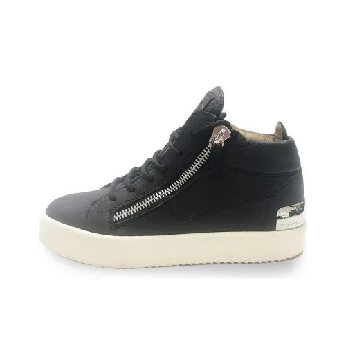 Giuseppe Zanotti Скейтборд Кроссовки Высокие Черные Белые Женские