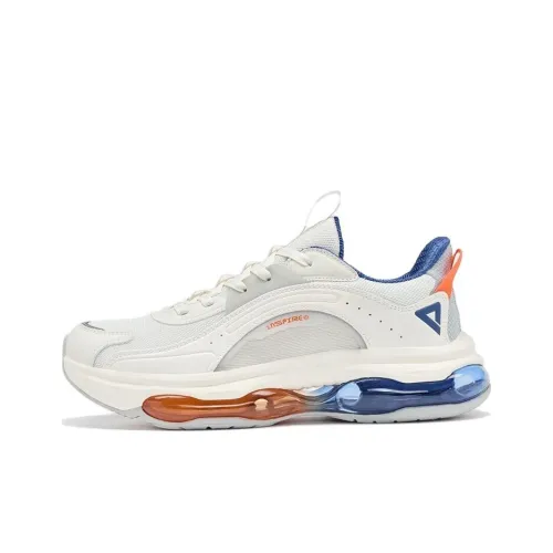 PEAK Шокабсорберы Slip-resistant Abrasion-resistant Низкий топ Беговые кроссовки Мужские Белый Оранжевый Синий