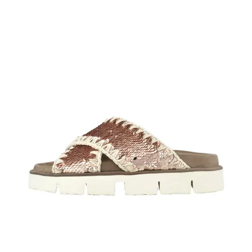 MOU Стильные Сандалии Женские Розовое Золото