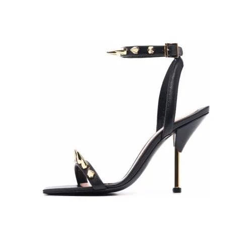 Alexander McQueen One Ремень Сандалии Женские Черный Золото