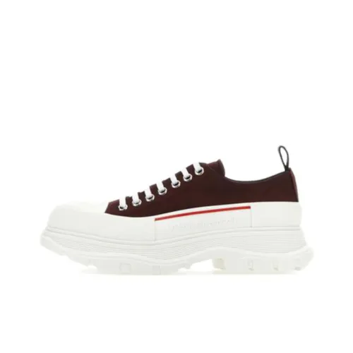 Alexander McQueen Tread Slick Устойчивый к истиранию Низкий Топ Повседневная обувь Мужская Красная