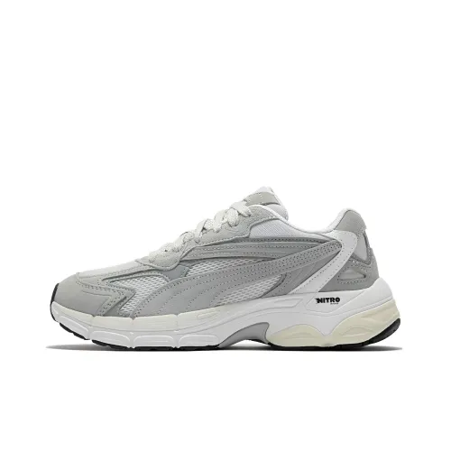 PUMA Tevaris Nitro Износостойкий Дышащий Покрытие Низкий Топ Casual Унисекс Серый