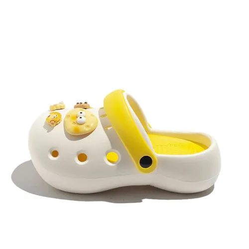 KATHRYN WILSON Сабо Женские Белые Желтые