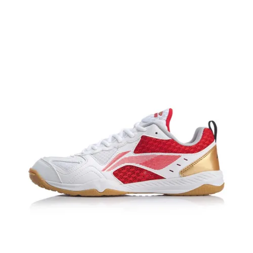 LINING Нелинейная Легкая Низкая Обувь для тренировок Мужская Белая Красная