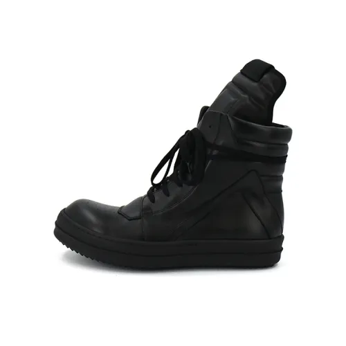 RICK OWENS High Top Canvas Shoes Men's