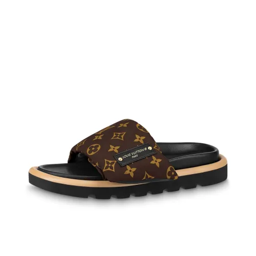 LOUIS VUITTON Pool Pillow Comfort Слипоны Женские Коричневый