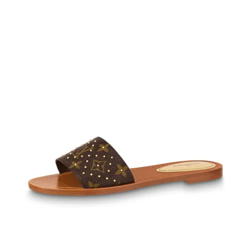 LOUIS VUITTON Drapy Mule Слипоны Женские Коричневый