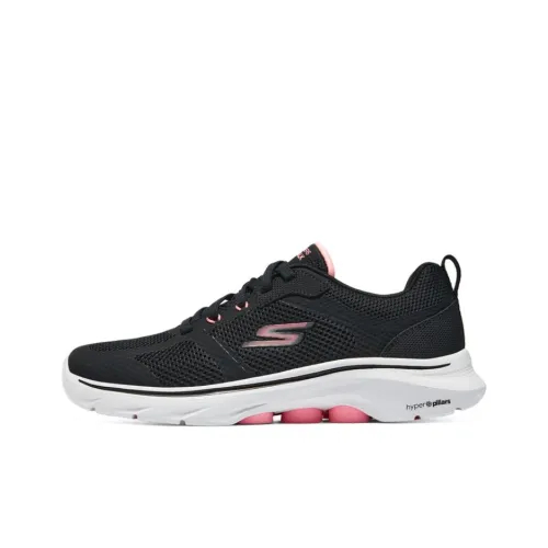 Skechers GO WALK 7 Амортизация и Дышащий Низкий Топ Повседневные Беговые кроссовки Женские Черные