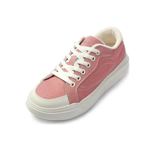 TOREAD Slip-Resistant Shock Absorbers Легкие Низкие Кроссовки для Скейтбординга Женские Розовые Белые