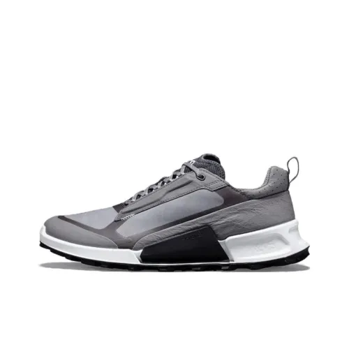 Ecco Shock Absorbers Slip-Resistant Low Top Casual Men's Iron Gray Ecco Shock Absorbers Slip-Resistant Низкий Топ Повседневный Мужской Железо Серый