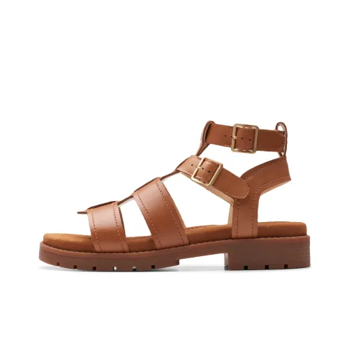 Clarks Римские Сандалии Женские Коричневые