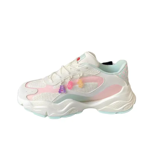 ANTA Millennium Bear Shock Absorbers противоскользящий устойчивый к истиранию низкий топ спортивная повседневная обувь женский белый розовый