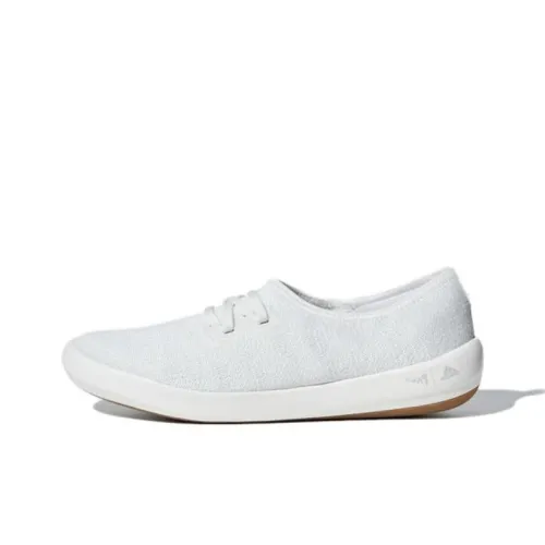 Adidas Terre Slip Resistant Shock Absorbers с антискользящими свойствами и устойчивыми к истиранию низкие кроссовки для скейтбординга женские белые