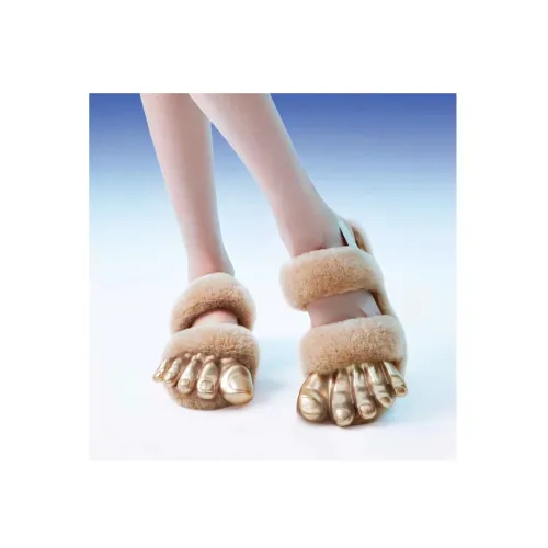 UGG Устойчивые к истиранию Амортизирующие Слипоны Женские Золотые