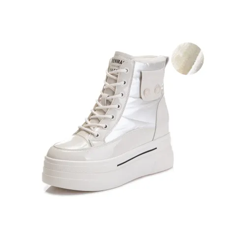 KEKAFU Женские повседневные туфли High Top Бежевые Женские