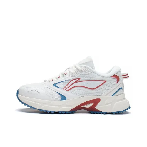 LiNing Slip-resistant Abrasion-resistant Low-top Беговые кроссовки Мужские Mist White