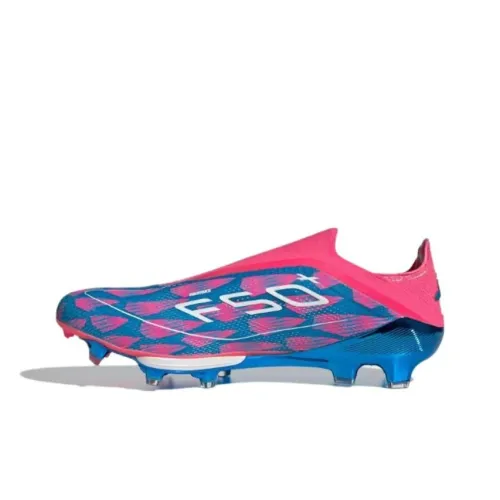 Adidas F50 Для помещений Устойчивые к истиранию Футбольные бутсы Унисекс Синий Розовый